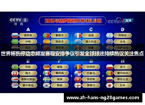 世界杯伤停动态频发赛程安排争议引发全球球迷持续热议关注焦点